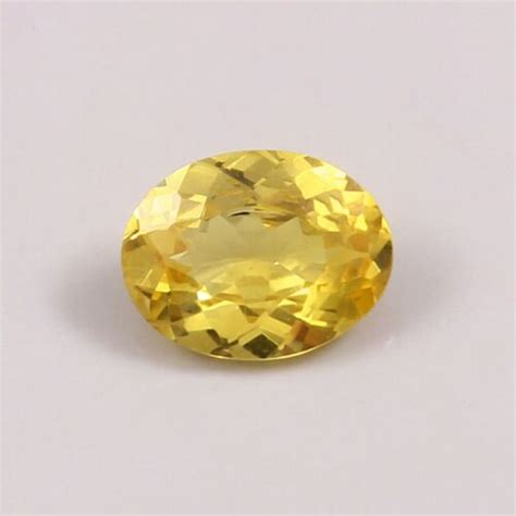 Ct Aaa Natural Flawless Ceylon Yellow Sapphire Loose Oval Gemstone