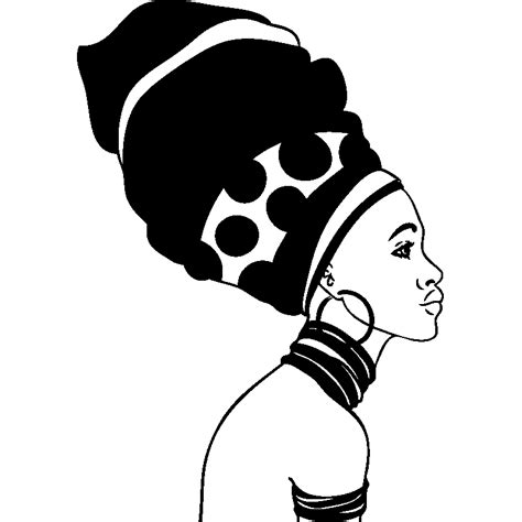 Sticker Femme Africaine De Profil Stickers Stickers Villes Et Voyages