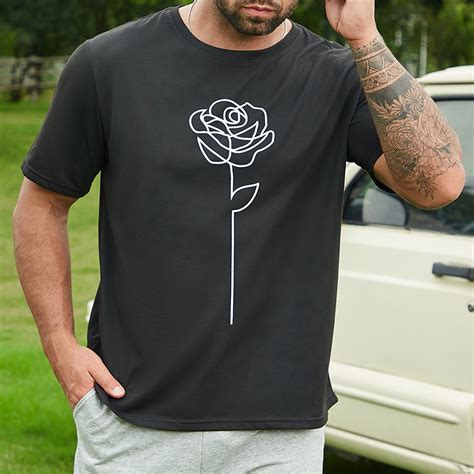 Rose Print T Shirt Helloice Apparel