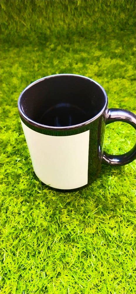 Ansh Enterprises Oz Sublimation Black Patch Mug For Home Office At