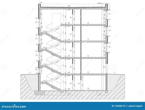 Cross Section of Small Office Building Stock Vector - Illustration of ...