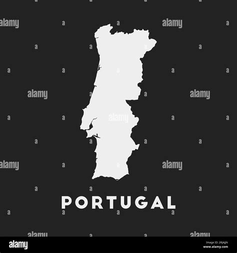 Portugal Icon Country Map On Dark Background Stylish Portugal Map