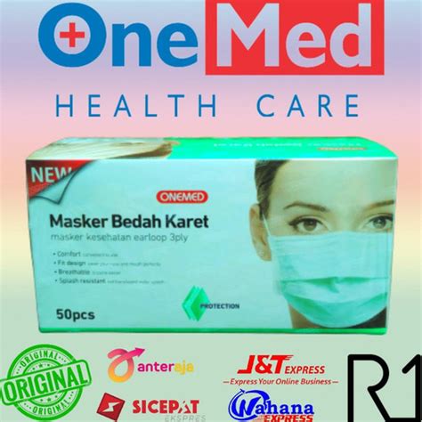 Jual Onemed Masker Medis Masker Karet Earloop Onemed 3 Ply Isi 50pcs