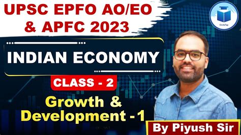 UPSC EPFO AO EO APFC Economy Growth Development I Class 1