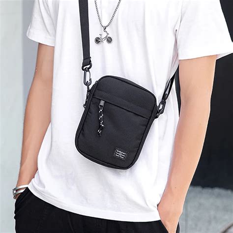 Bolso Peque O De Hombro Para Hombre Mochila Diagonal De Moda Bolso De