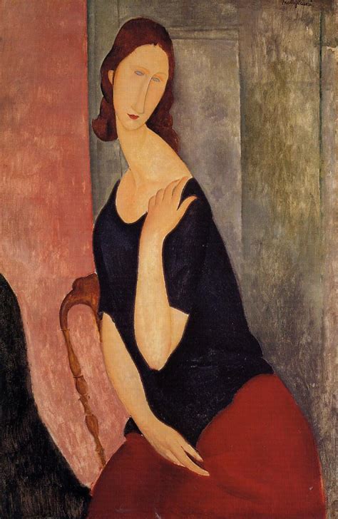 Portrait Of Jeanne Hebuterne 1919 Painting Amedeo Modigliani Oil