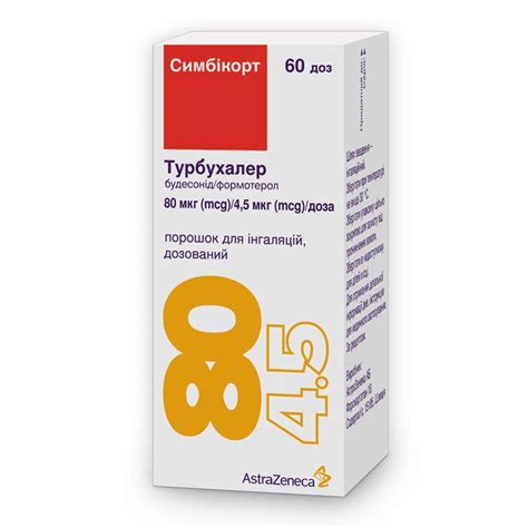 СимбікортТурбухалер пор. д/інг. 80мкг/4,5мкг турб. 60доз (7321838731953 ...