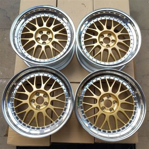 Set of Work Meister M1-3P Wheels 5x100 18x8.5 ET17 A-Disk Gold with ...