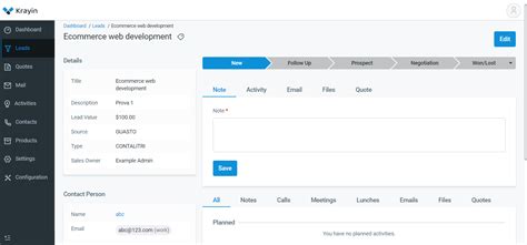 How To Create Leads In Krayin Laravel Crm Software