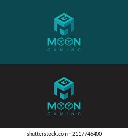 Moon Gaming Logo Design Template G Stock Vector (Royalty Free) 2117746400