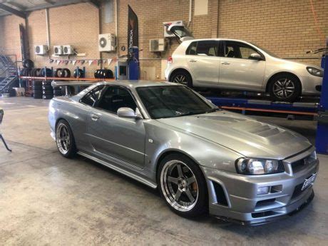 Nissan Skyline R34 GT R Grey SSR PROFESSOR SP4 Wheel Front