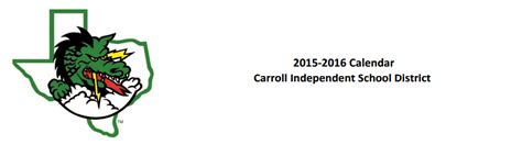 Carroll Senior High School - School District Instructional Calendar ...