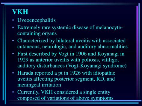 Ppt Vogt Koyanagi Harada Syndrome Powerpoint Presentation Free