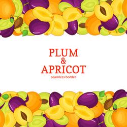 Ripe Apricot Vertical Seamless Border Royalty Free Vector