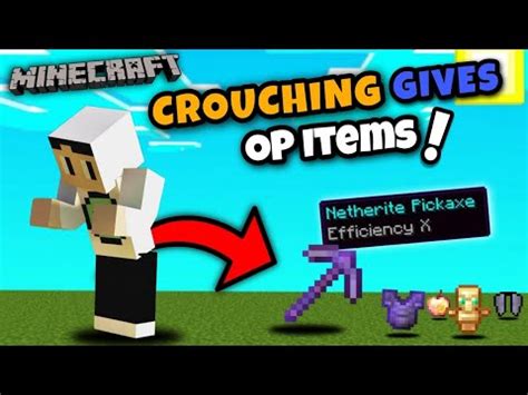 Minecraft But Crouching Gives Op Items Hindi YouTube