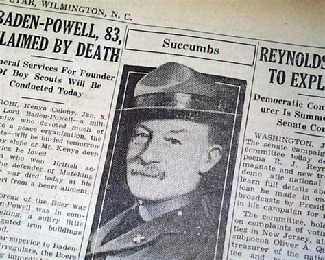 Robert Baden Powell Death Founder Of The Boys Scouts