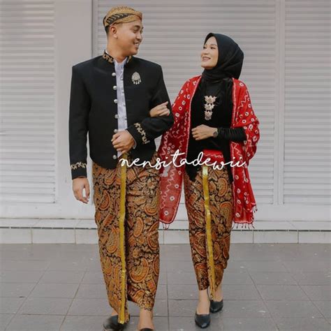 Jual Sepasang Baju Prewed Baju Adat Jawa Solo Motif Semenromo