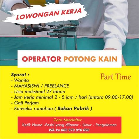 Lowongan Kerja Operator Apeka Konveksi Kaos Solo Info Loker Solo