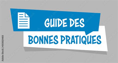 Logo Guide Des Bonnes Pratiques Stock Vector Adobe Stock