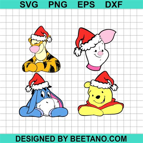 Winnie The Pooh Christmas SVG