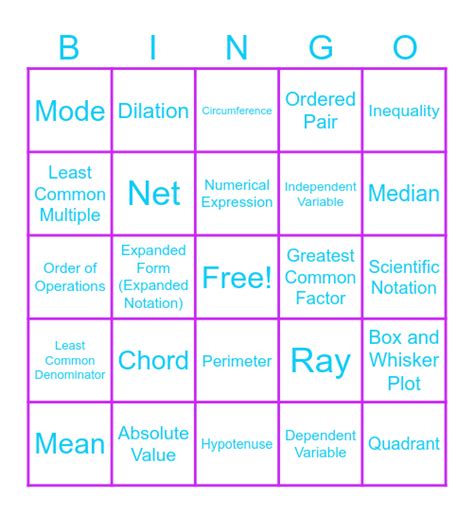 Pssa Review Bingo Card