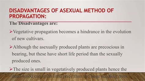 Sexual And Asexual Prop Advantages And Disadvantages Ppt