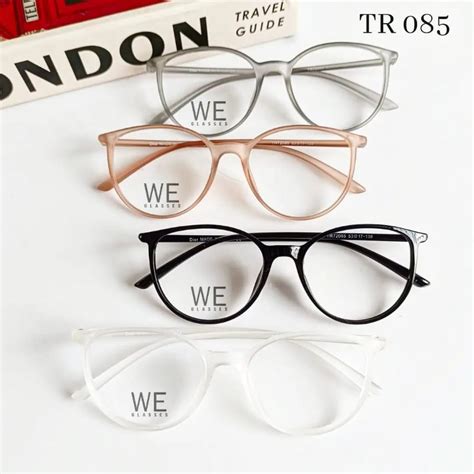 Jual TR 085 KACAMATA KOREA FRAME OVAL KACAMATA UNISEX FRAME ELASTIS