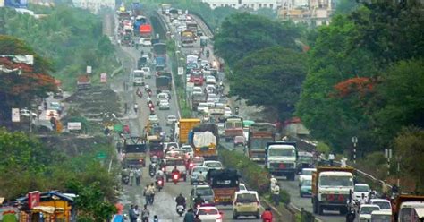 Pune Traffic Mumbai Bangalore Highway Traffic Jammed Long Queues Of