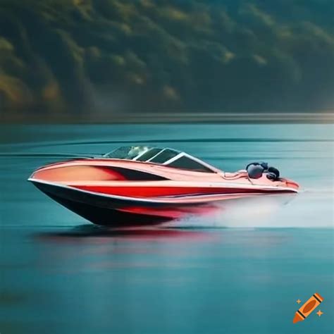 Speed Boat Racing On Water