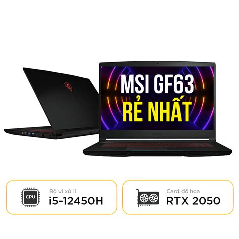 New Outlet Laptop Gaming Msi Gf63 Thin 11sc 664vn Intel Core I5 11400h Gtx 1650 144hz