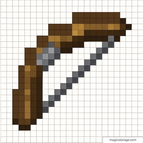 pixel art create  iconic minecraft pickaxe easily