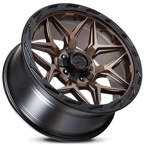 17 Lock Off Road Wheels Matrix Matte Bronze With Matte Black Ring Rims