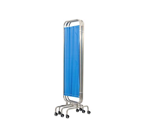 Hospital Folding Stainless Steel 4 Part Ward Screen