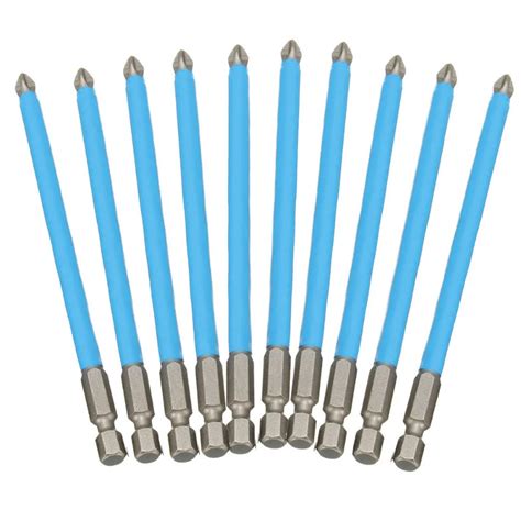 10pcs Hex Magnetic Anti Slip Long Reach Screwdriver Bits Set Torx PH2