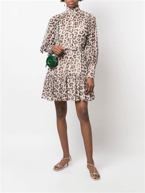 Zimmermann Dan Leopard Print Short Dress Farfetch