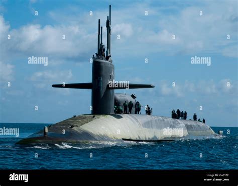 Sailors aboard the guided-missile submarine USS Georgia Stock Photo - Alamy