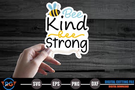 Bee Kind Bee Strong – Bee Stickers PNG Graphic by Robi Graphics · Creative Fabrica