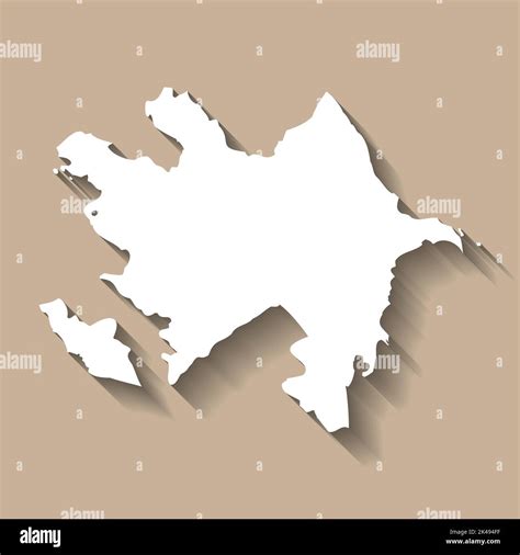 Azerbaijan Vector Country Map Silhouette Stock Vector Image Art Alamy