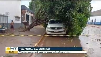 Bom Dia MT Ventania causou estragos em casas e derrubou árvores