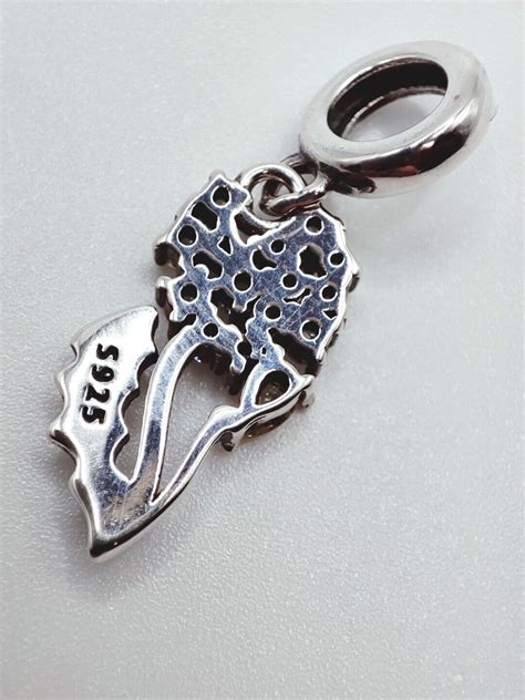 Charms Blume Zirkon Anh Nger Silber Dangle Bead Flower Ebay