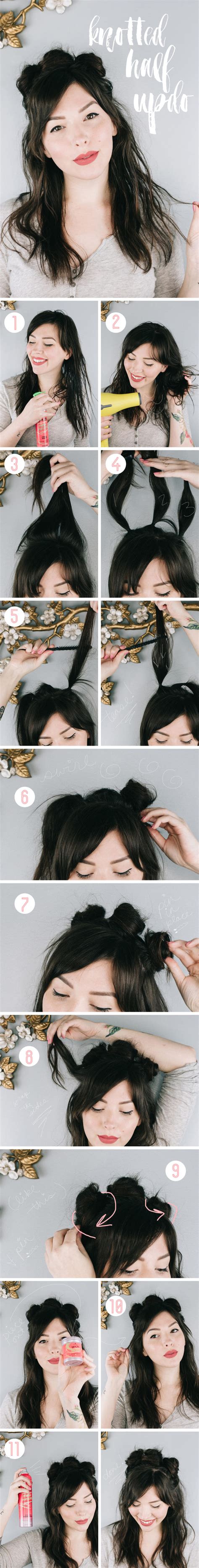 Knotted Half Updo Hair Tutorial S Style Keiko Lynn