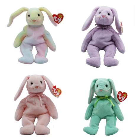 Ty Beanie Babies Bunnies Set Of 4 Hippity Hoppity Floppity