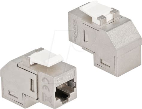 Delock 86997 Keystone Module Rj45 Jack To Rj45 Jack Cat6a 90° Angled At Reichelt Elektronik