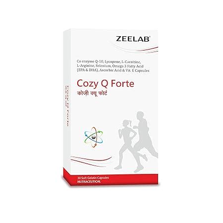 Zeelab Cozy Q Forte Co Enzyme Q 10 Lycopene Omega 3 Fatty Acid