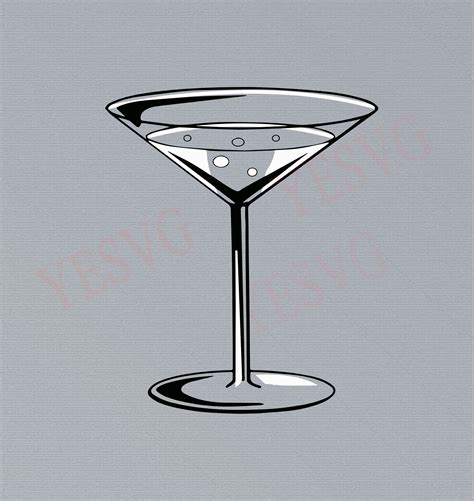 Martini Glas Svg Cocktail Glas Clipart geschnittene Datei Etsy Österreich