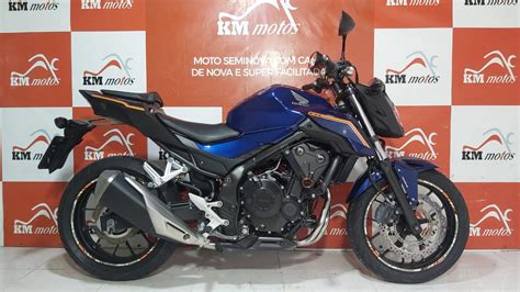 Honda Cb 500f Abs 2018 Azul Km Motos Sua Loja De Motos Seminovas