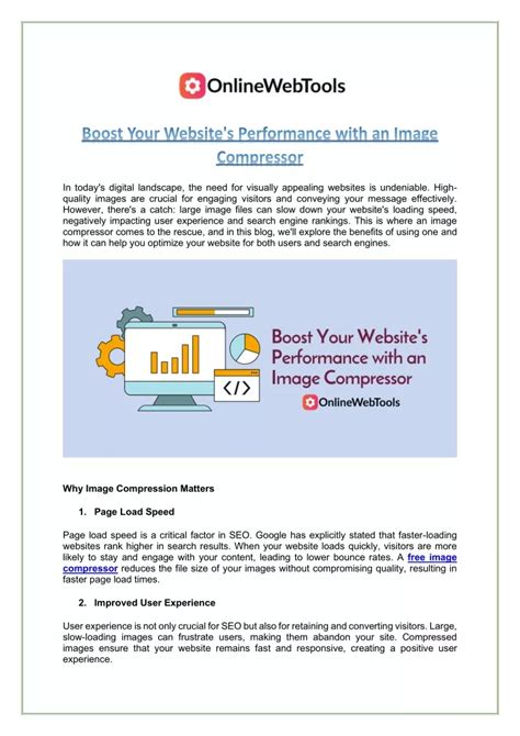 Ppt Boost Your Website S Performance With An Image Compressor