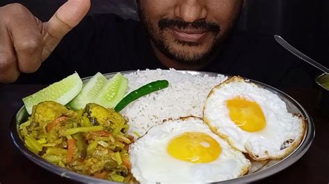 Eating Fish With Vegetables Vaji Bengali Style Chicken Egg Poach