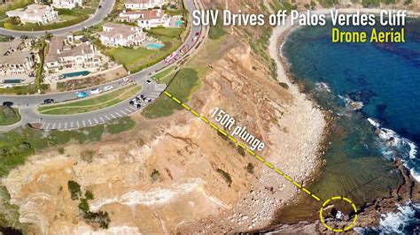 SUV Plunges Over Cliff In Rancho Palos Verdes Drone Aerial YouTube