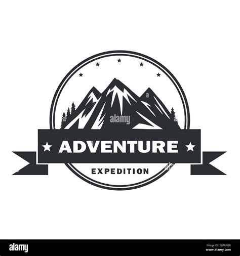 Mountain Adventure Logo Design Template Stock Vector Image Art Alamy